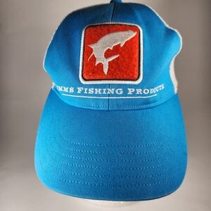 SIMMS Cap Hat Blue Strap Back Patch Adjustable Outdoor Fishing